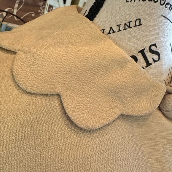 Vintage Gold Linen Silk Blend Suit Scalloped Bow Small Rich’s Department Store - Picture 4 of 10